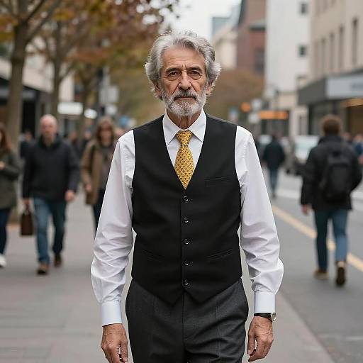 Confident Urban Man in Autumn Scene