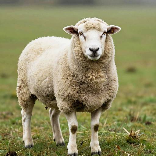 Realistic Sheep with Creamy Fleece