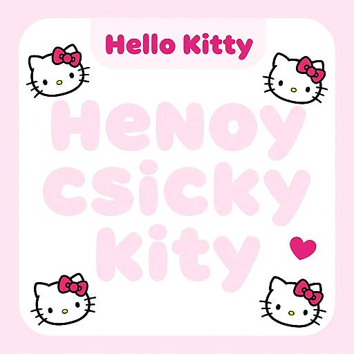 Hello Kitty Kawaii Font Generator Interface