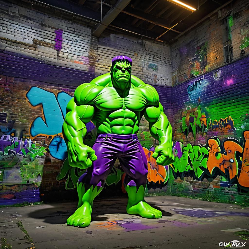 Halloween Hulk in an Urban Abandonment