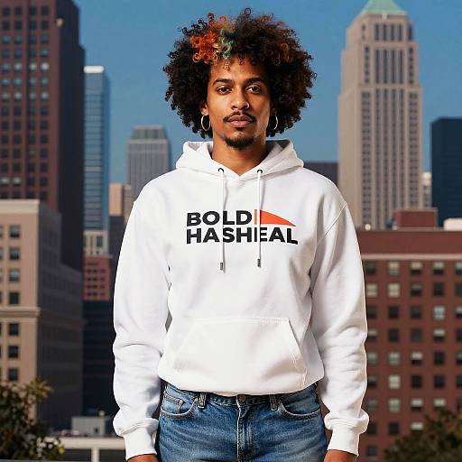 Bold Queer Activist in Vibrant Urban