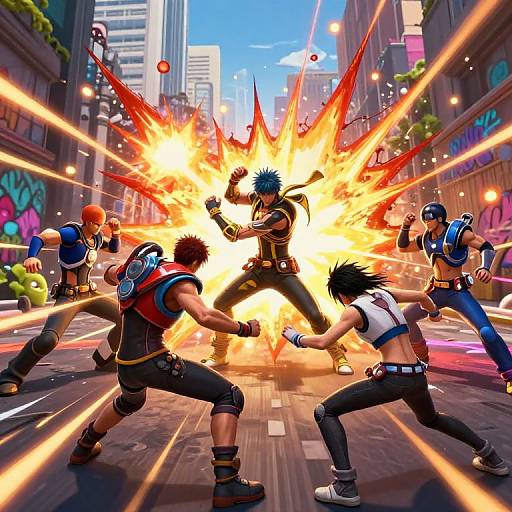 KOF Chaotic Multiplayer Battle Scene