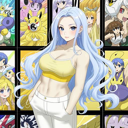 Illustration of Karen (pokemon), pokemon in the style of Gyouza (mhea5724)