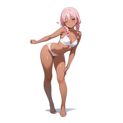 Elegant Dark-Skinned Woman in Underwear Elegant Dark-Skinned Woman in Underwear