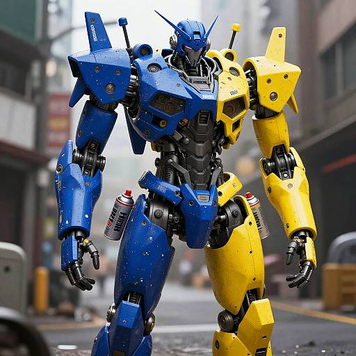 Dystopian Mech Street Artist Portrait