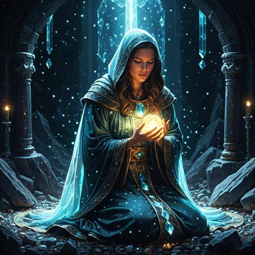 Fantasy Seer with Glowing Orb