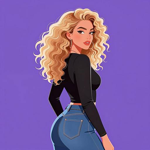 Confident Woman Portrait in Vibrant Style