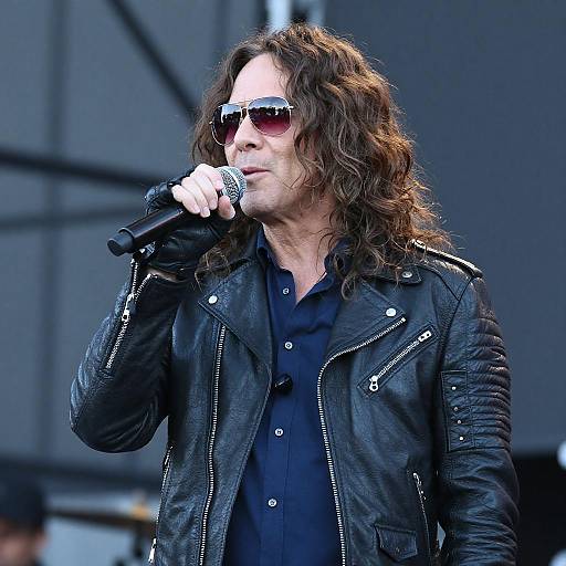 Male Rock Musician on Industrial Stage