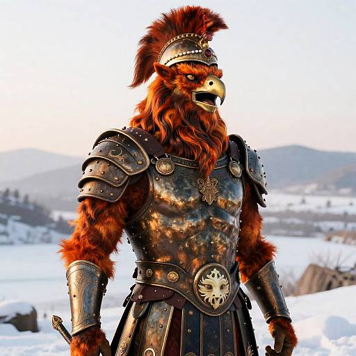 Hyper-Realistic Griffin Portrait in 8K