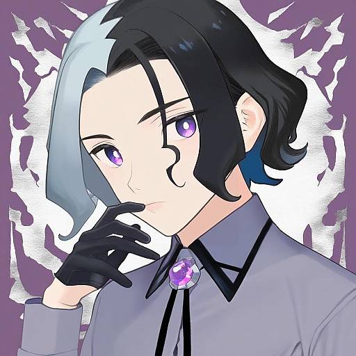 Illustration of Amethio (pokemon), pokemon in the style of Mibu natsuki