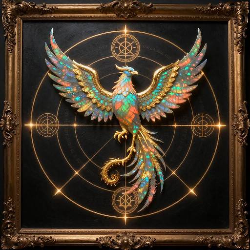 Opal Phoenix in Baroque Golden Ratio