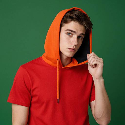 Confident Young Man in Hoodie
