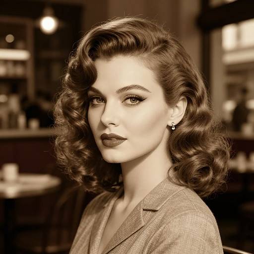 Vintage Waves with Retro Glamour