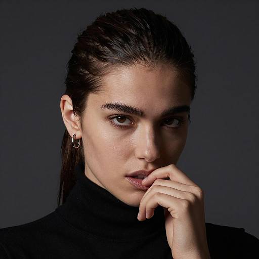 Intense Portrait of Young Woman