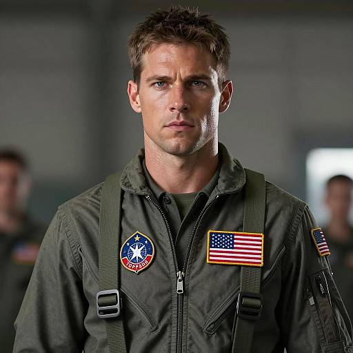 Intense Military Pilot Halloween Portrait