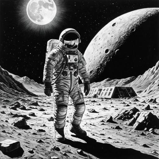 Exploring Lunar Base: Astronaut in Detail