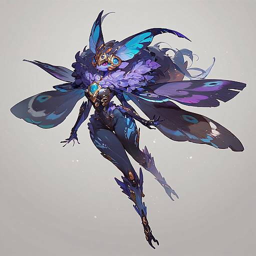 Adorable Alien Raptor-Moth Concept Art