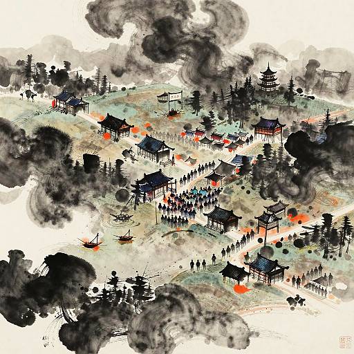 Ancient Battlefield Ink Map