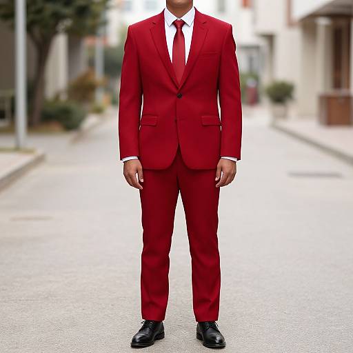 Man in Traditional Red Suit