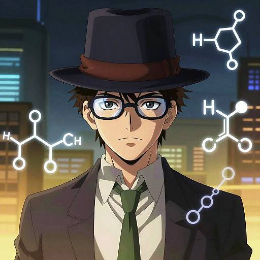 Walter White Anime Girl in Futuristic City