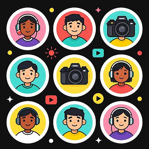 Playful Cartoonish YouTube Profile Designs