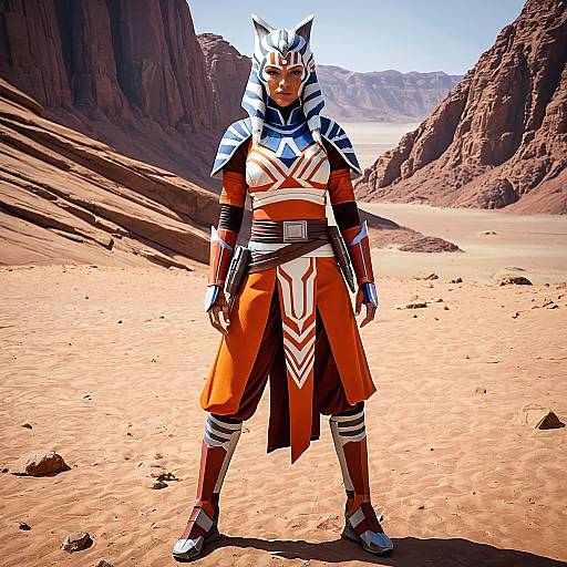 Ahsoka Tano in Rocky Desert Setting