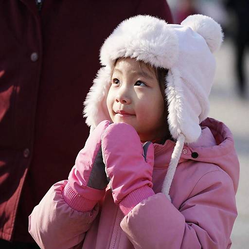 Cheerful Winter Photo of a Young Girl