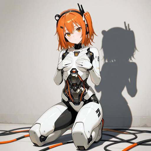 Cybernetic Android in Electric Dusk
