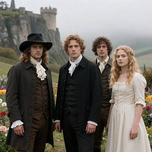 Group in 18th Century Clothing by Castle