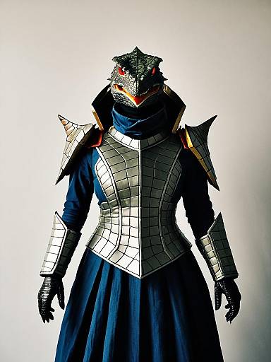 Woman in Zedus Gamera Cosplay Costume