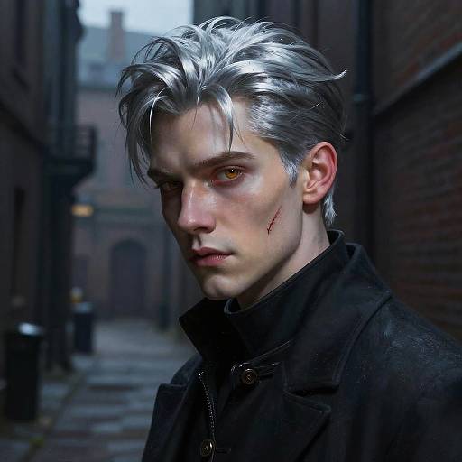 Contemplative Victorian Assassin at Dusk