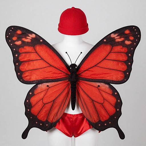 Red Butterfly Costume with Hat