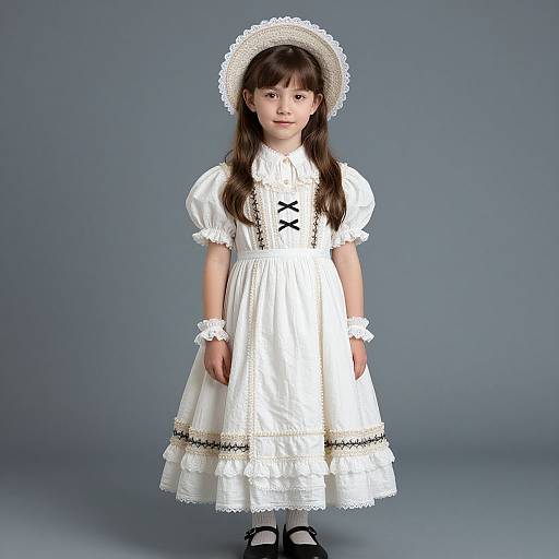 Victorian Style Child's Dress Portrait