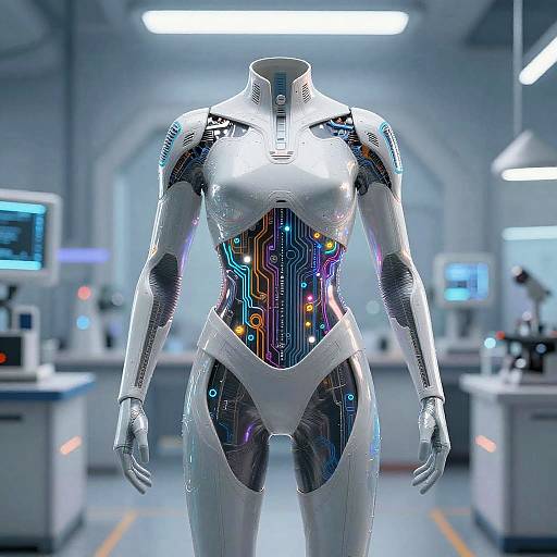 Futuristic Body Armor with Circuitry