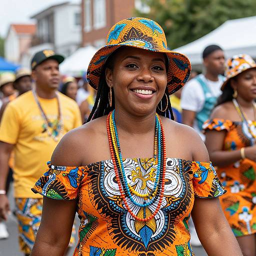 Colorful Caribbean Carnival Woman