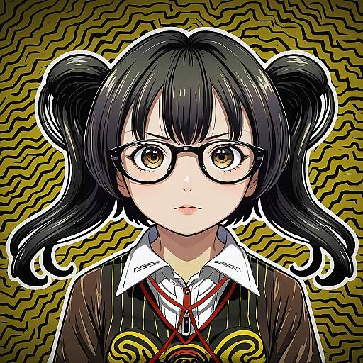 Illustration of Amasawa yuuko, dennou coil in the style of Jp06