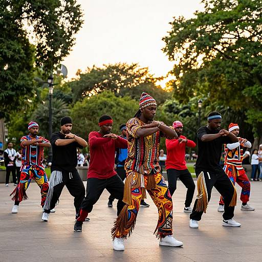 Vibrant Street Dance at Sunset