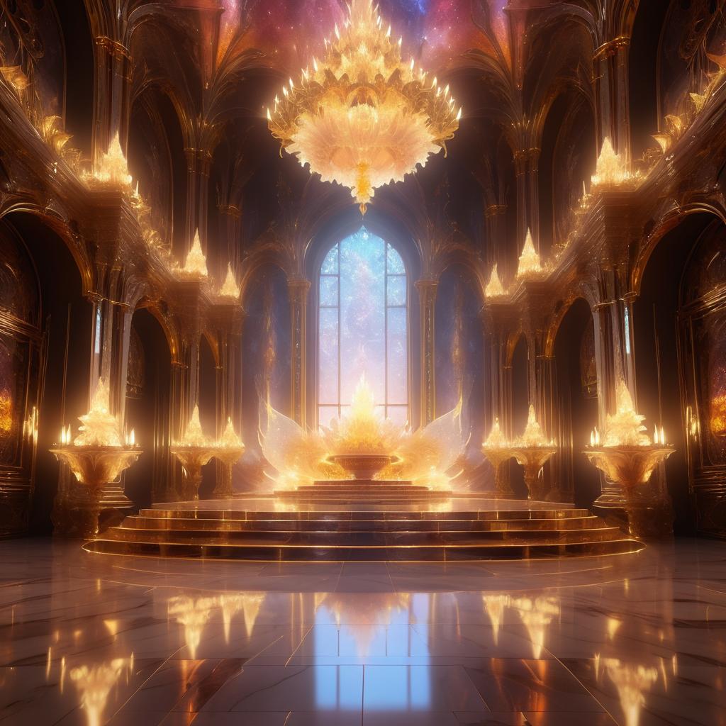 Majestic Castle with Crystal Dragon