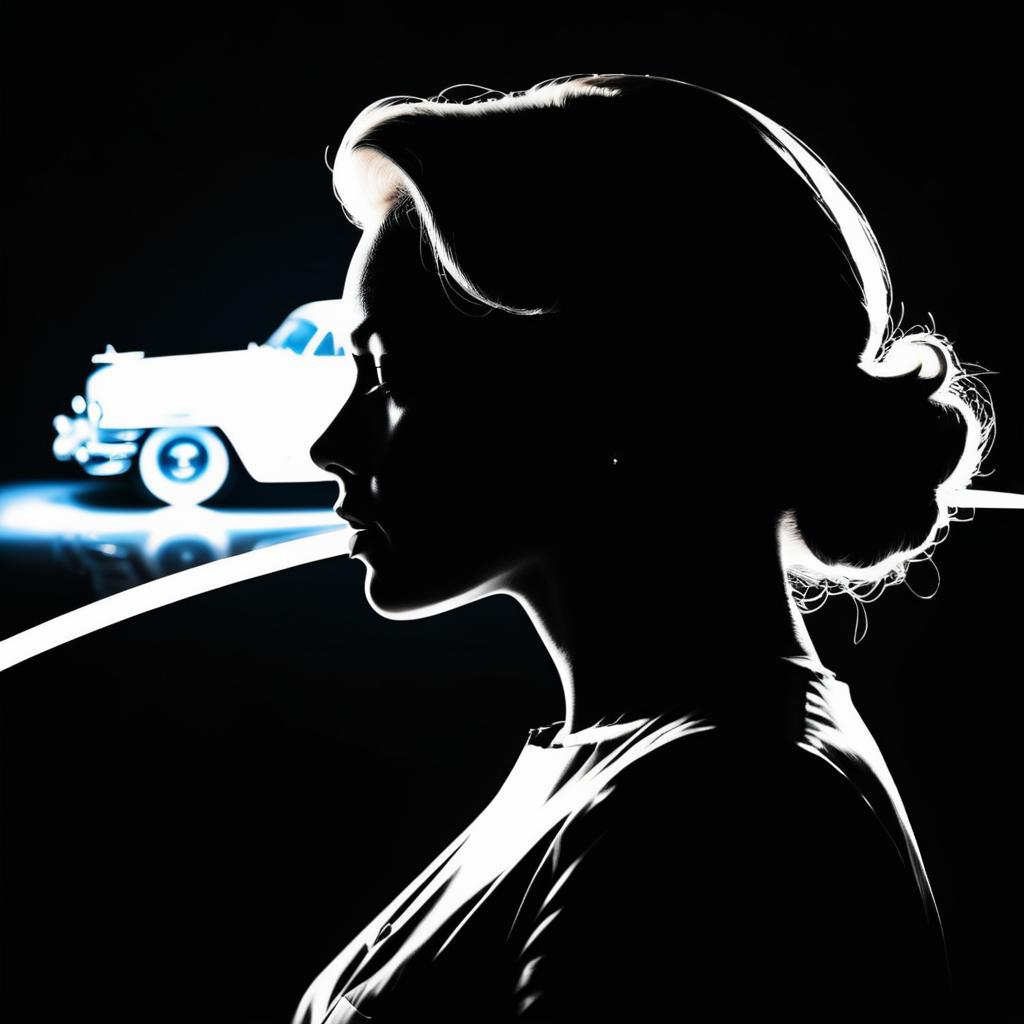 Vintage Car Double Exposure Silhouette Art