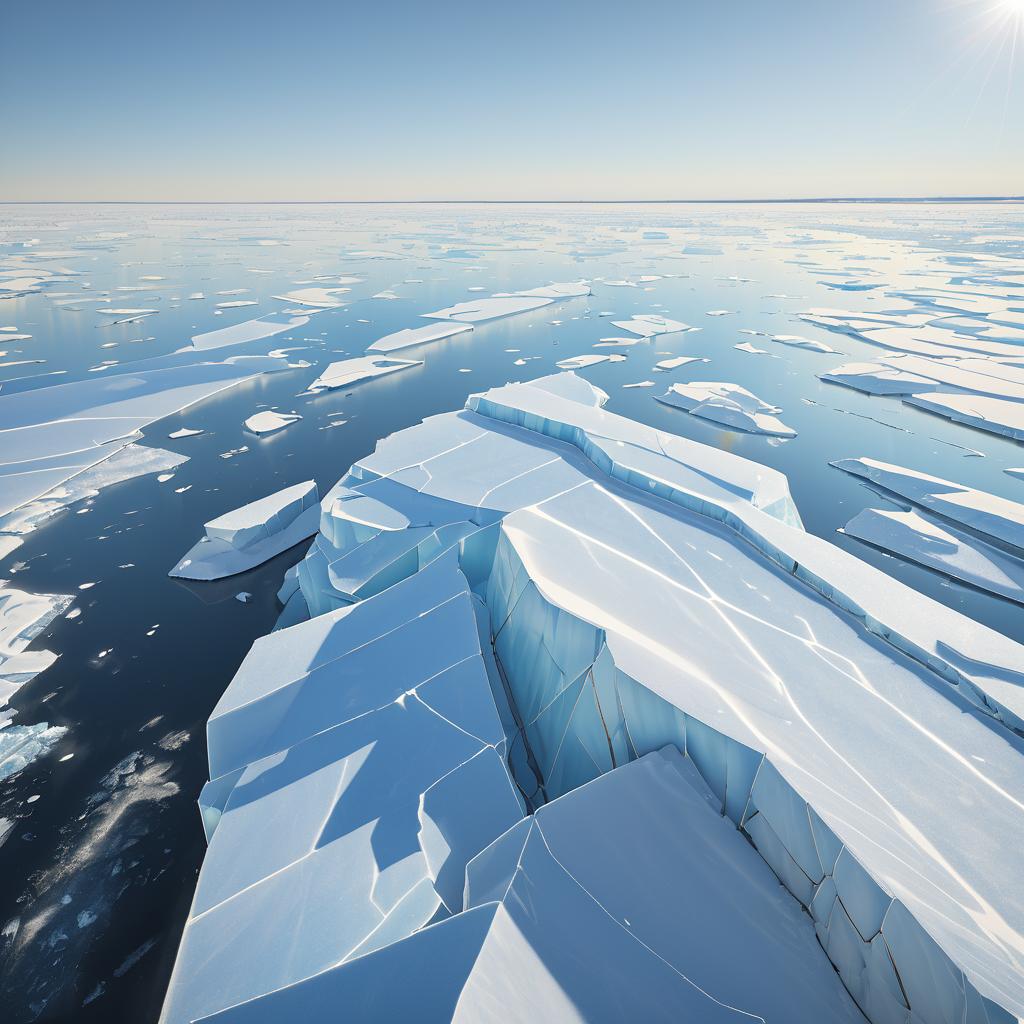 Boreal Ice Ridge Under Sunny Skies