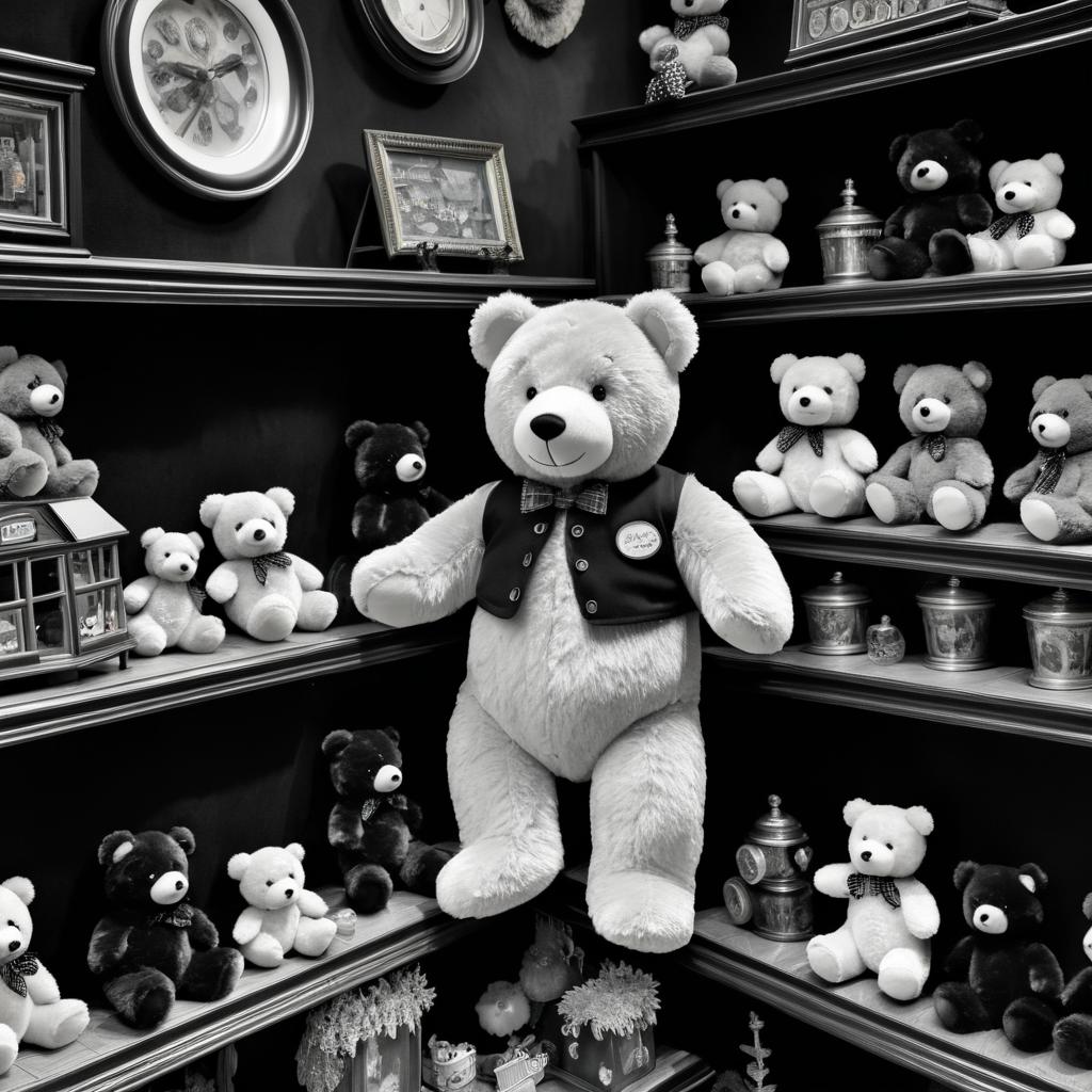 Whimsical Bear in Vintage Antique Shop