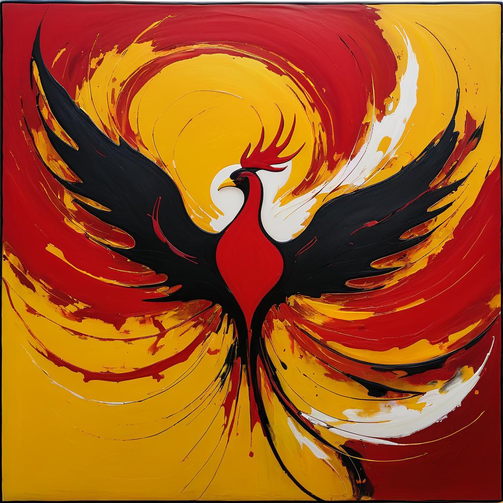 Vibrant Abstract Phoenix Rising