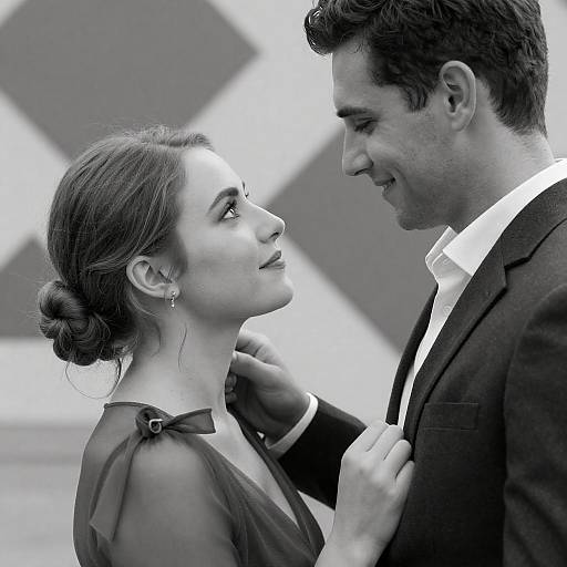 Intimate Black and White Couple Portrait