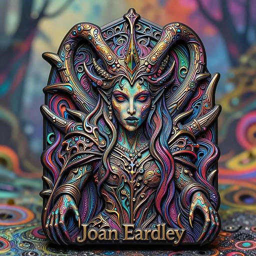 Detailed Gothic Woodwraith Line Art