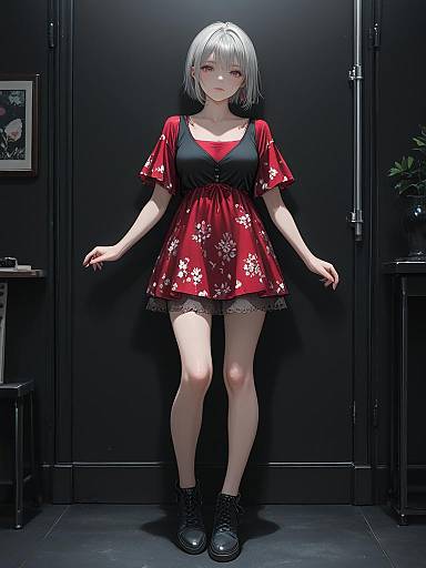 Casual Chic Woman in Floral Bodysuit