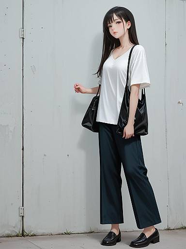 Casual Chic Full-Body Studio Portrait