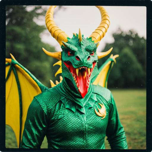 Vibrant Dragon Cosplay Costume Showcase