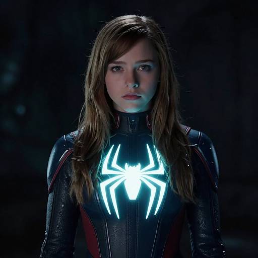 Teenage Chloe Grace Moretz in Tron Uniform