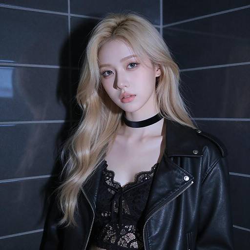 Moody Portrait of Blonde Woman