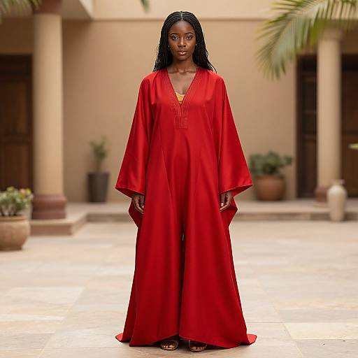Wakanda Woman in Red Robe
